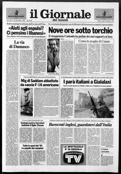 Il giornale del lunedi